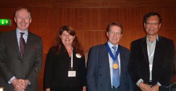 Gold Medallist 2011 - Dr. Michael King with (left to right) Dr. Conor Collins, Dr. Liliane Olliver, Professor Vincent Chong. 